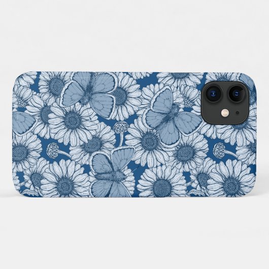 Blauer Frühling, wilde Blume, Gänseblümchen Case-Mate iPhone Hülle (Rückseite (Horizontal))