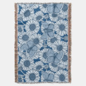Blauer Frühling, wilde Blume, Gänseblümchen Decke (Vorderseite Vertikal)