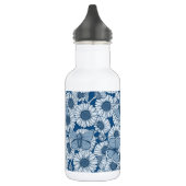 Blauer Frühling, wilde Blume, Gänseblümchen Edelstahlflasche (Links)