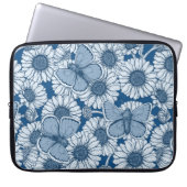 Blauer Frühling, wilde Blume, Gänseblümchen Laptopschutzhülle (Vorderseite)