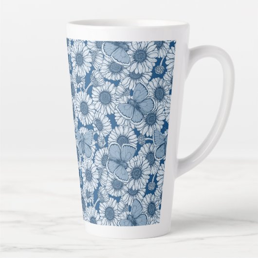 Blauer Frühling, wilde Blume, Gänseblümchen Milchtasse (Rechts)