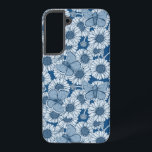 Blauer Frühling, wilde Blume, Gänseblümchen Samsung Galaxy Hülle<br><div class="desc">Handgezeichnete Daisy-Blume und gemeinsame blaue Schmetterlinge,  Vektor-nahtlose Muster</div>