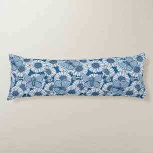 Blauer Frühling, wilde Blume, Gänseblümchen Seitenschläferkissen