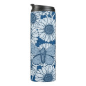 Blauer Frühling, wilde Blume, Gänseblümchen Thermosbecher (Nach rechts gedreht)