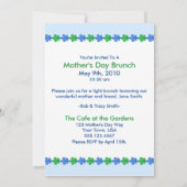 Blauer Frühlingsblumen am Muttertag Einladung (Rückseite)