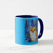 Blauer Fuchs Becher Tasse (VorderseiteRechts)