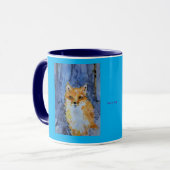 Blauer Fuchs Becher Tasse (Vorderseite Links)
