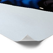 Blauer Fuchs in Polizeiuniform | AI Art Poster (Ecke)