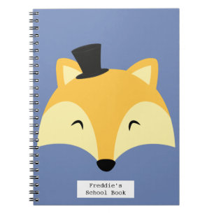 blauer Fuchs-Jungen-Schulheft-Journal Notizblock