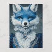 Blauer Fuchs Postkarte (Vorderseite)