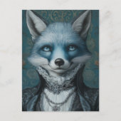 Blauer Fuchs Postkarte (Vorderseite)