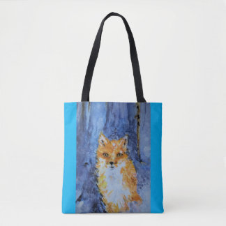Blauer Fuchs Tote Tasche