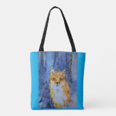 Blauer Fuchs Tote Tasche (Rückseite)