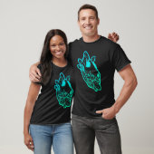 Blauer Fugenskull T-Shirt (Unisex)