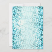 Blauer Funkellicht BRIDAL SHOWER Einladungen (Rückseite)