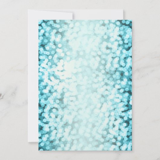 Blauer Funkellicht BRIDAL SHOWER Einladungen (Rückseite)