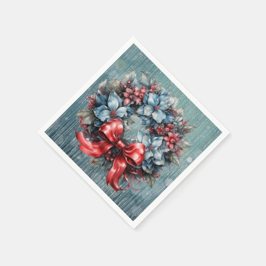 Blauer Funkelnd Kranz Serviette (Ecke)