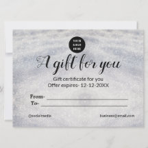 Blauer Funken Logo-Text-Name ein Geschenkgutschein