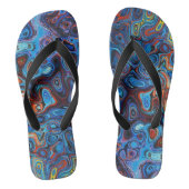 Blauer Funky Print Badesandalen (Fußbett)