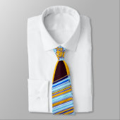 Blauer Funky Wirbel Krawatte (Gebunden)