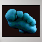Blauer Fuß, 2005 Computer-Kunst. Poster (Vorne)