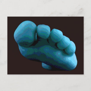 Blauer Fuß ... Meine Adobe-Photoshop-Kunst 2005 Postkarte