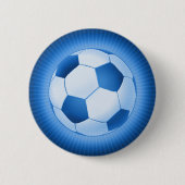Blauer Fußball Button (Vorderseite)