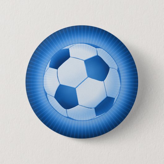 Blauer Fußball Button (Vorderseite)