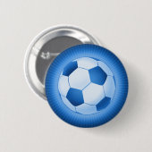 Blauer Fußball Button (Vorne & Hinten)