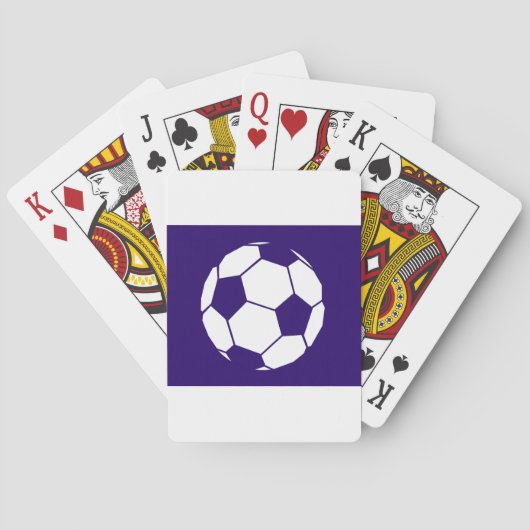 Blauer Fußball-Entwurf Spielkarten (Rückseite)
