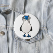 Blauer füßiger Dummkopf-Galapagos-Vogel Button (Beispiel)