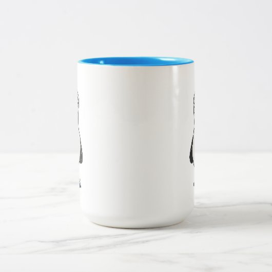 Blauer füßiger Dummkopf-Galapagos-Vogel-Liebhaber Zweifarbige Tasse (Mittel)