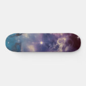 Blauer Galaxie-Nebel Skateboard (Horizontal)