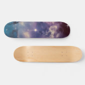 Blauer Galaxie-Nebel Skateboard (Horizontal)