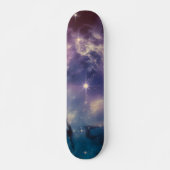 Blauer Galaxie-Nebel Skateboard (Vorne)