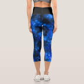 Blauer Galaxienebel Capri Leggings (Rückseite)