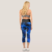 Blauer Galaxienebel Capri Leggings (Rückseite)