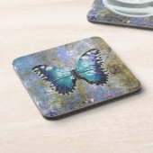 Blauer Galaxy Butterfly Untersetzer (Linke Seite)