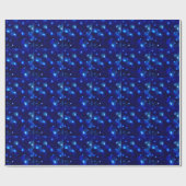 Blauer Galaxy Starry Night Geschenkpapier (Flach)