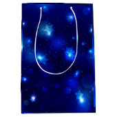 Blauer Galaxy Starry Night Mittlere Geschenktüte (Vorderseite)