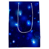 Blauer Galaxy Starry Night Mittlere Geschenktüte (Rückseite)