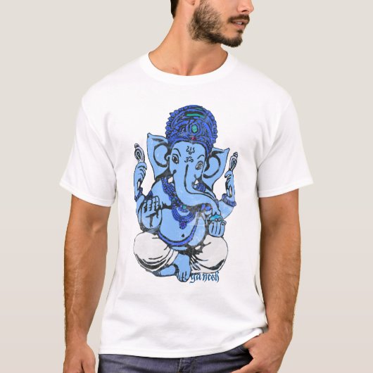 blauer Ganesh T-Shirt (Vorderseite)