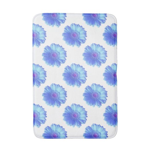 Blauer Gänseblümchen Badematte (Vorderseite Vertikal)
