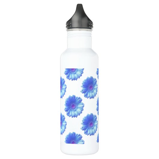 Blauer Gänseblümchen Edelstahlflasche (Links)