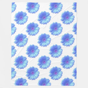 Blauer Gänseblümchen Fleecedecke