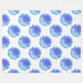Blauer Gänseblümchen Fleecedecke (Vorderseite (Horizontal))