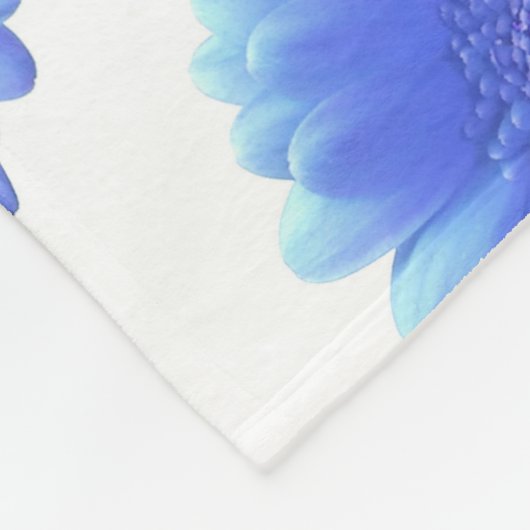 Blauer Gänseblümchen Fleecedecke (Ecke)