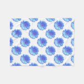 Blauer Gänseblümchen Fleecedecke (Vorderseite (Horizontal))