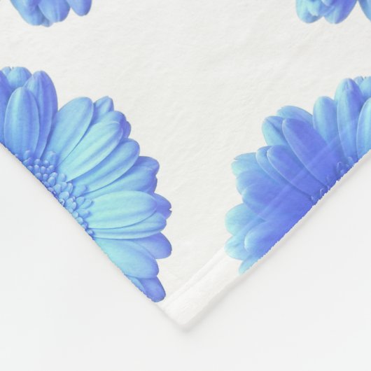 Blauer Gänseblümchen Fleecedecke (Ecke)