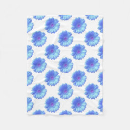 Blauer Gänseblümchen Fleecedecke